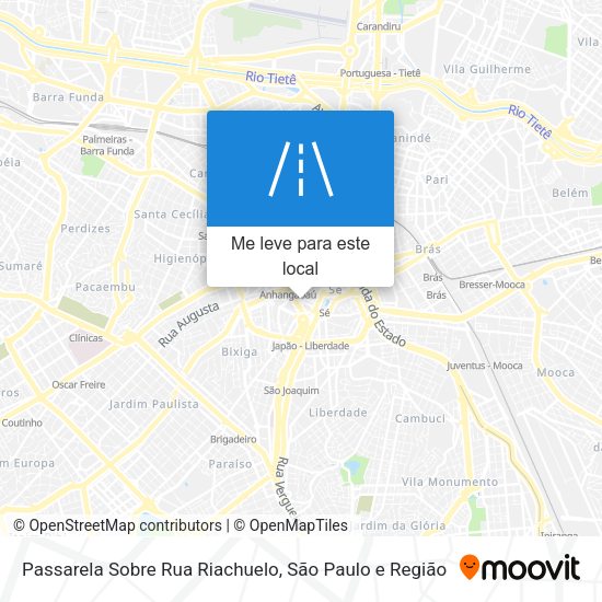 Passarela Sobre Rua Riachuelo mapa