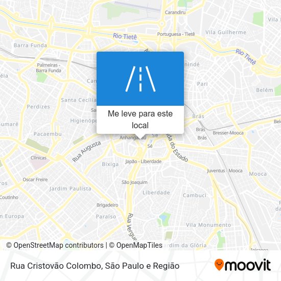 Rua Cristovão Colombo mapa