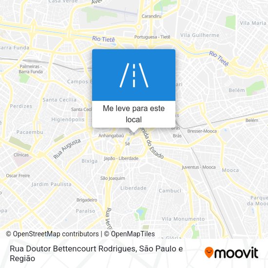 Rua Doutor Bettencourt Rodrigues mapa