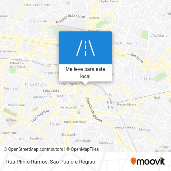 Rua Plínio Ramos mapa