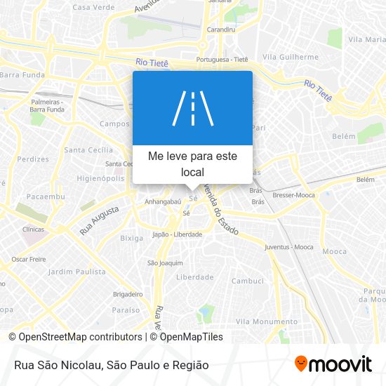 Rua São Nicolau mapa