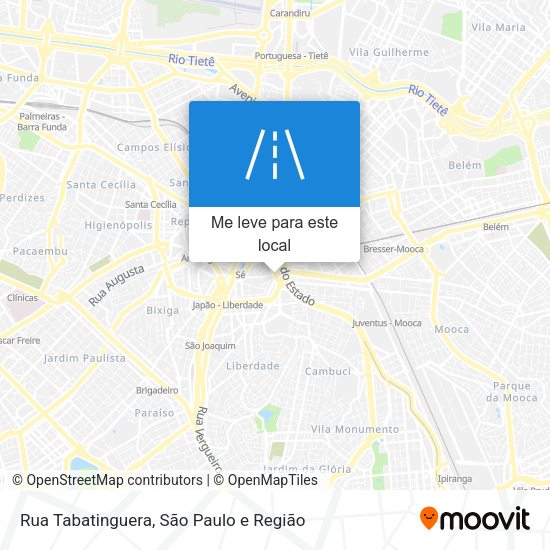 Rua Tabatinguera mapa