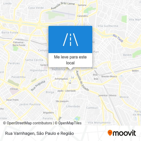 Rua Varnhagen mapa