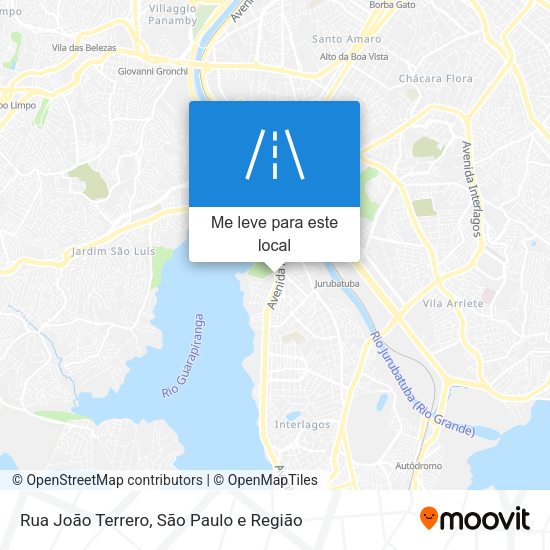 Rua João Terrero mapa