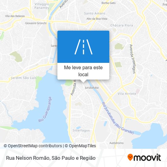 Rua Nelson Romão mapa