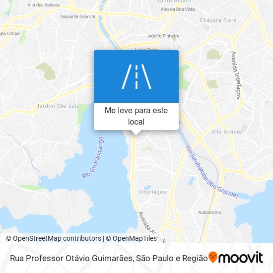 Rua Professor Otávio Guimarães mapa