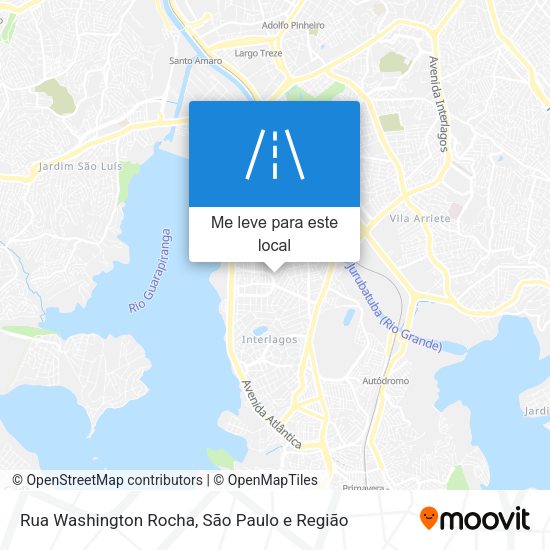 Rua Washington Rocha mapa