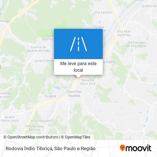 Rodovia Índio Tibiriçá mapa