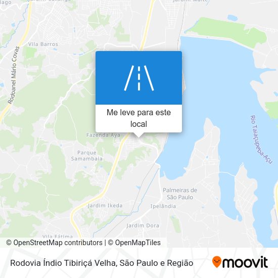 Rodovia Índio Tibiriçá Velha mapa