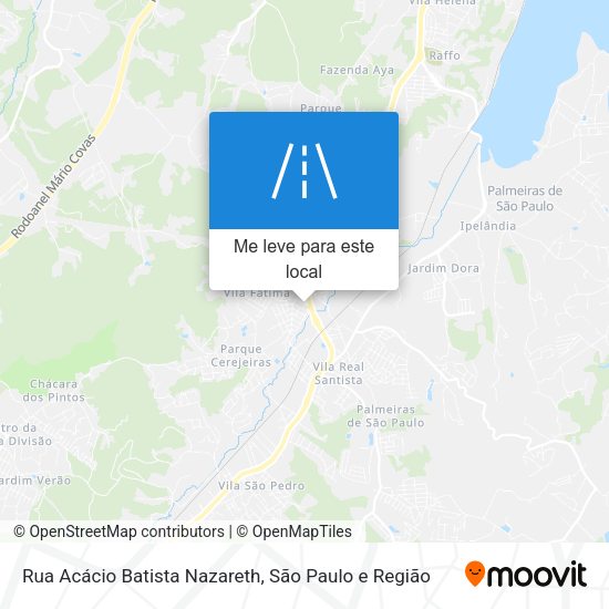 Rua Acácio Batista Nazareth mapa