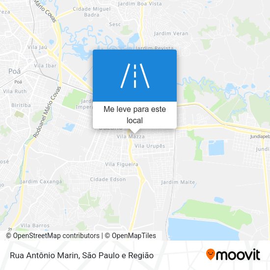 Rua Antônio Marin mapa