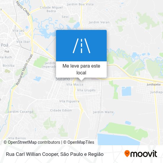 Rua Carl Willian Cooper mapa