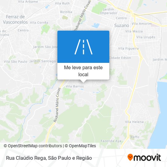 Rua Claúdio Rega mapa