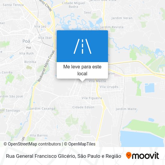 Rua General Francisco Glicério mapa