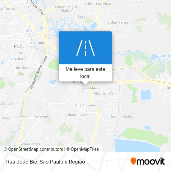 Rua João Bio mapa