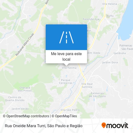 Rua Oneide Mara Turri mapa