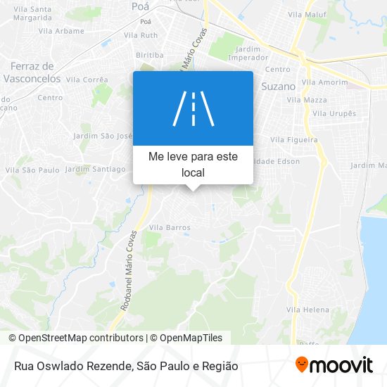 Rua Oswlado Rezende mapa