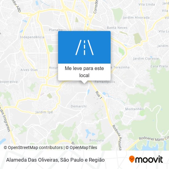 Alameda Das Oliveiras mapa