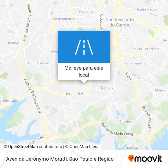 Avenida Jerônymo Moratti mapa