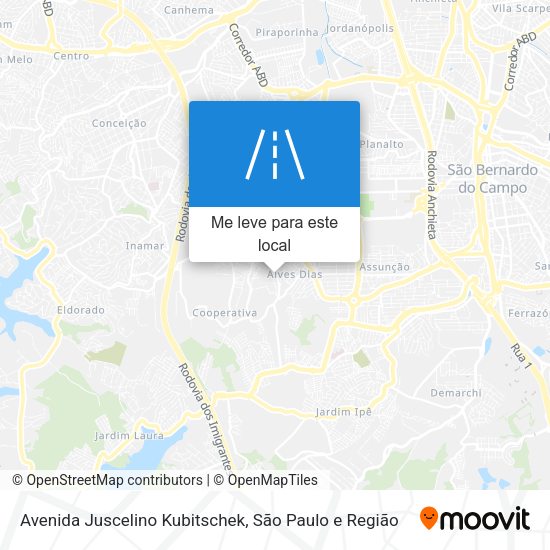 Avenida Juscelino Kubitschek mapa
