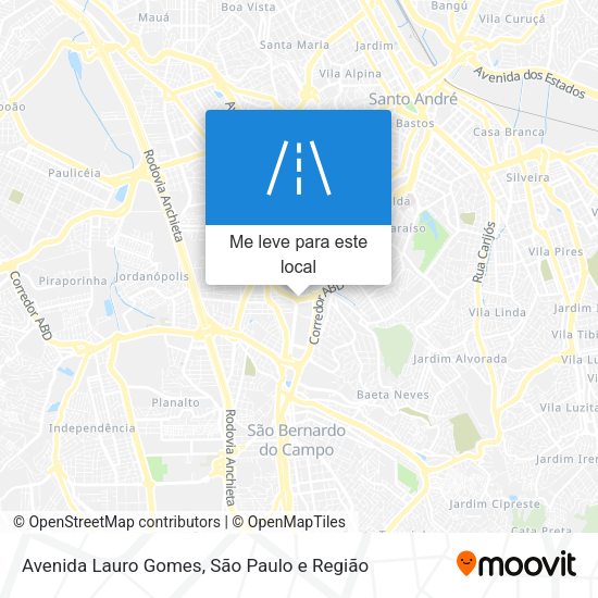 Avenida Lauro Gomes mapa