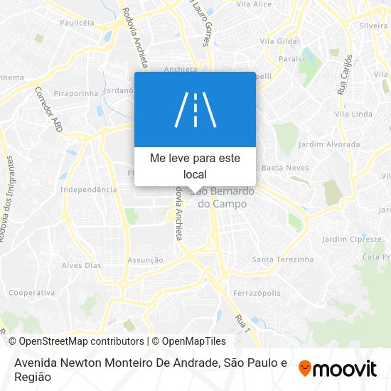 Avenida Newton Monteiro De Andrade mapa