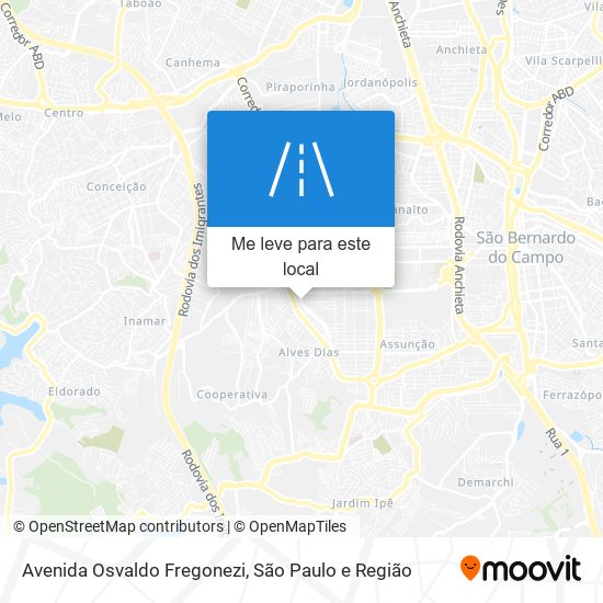 Avenida Osvaldo Fregonezi mapa