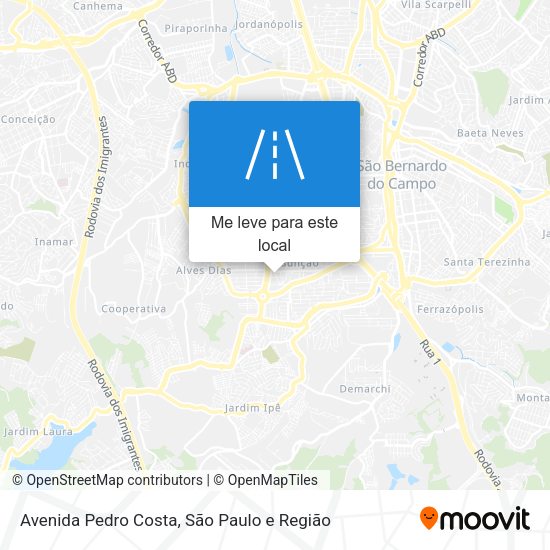 Avenida Pedro Costa mapa