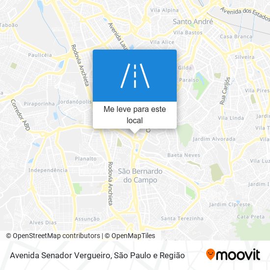 Avenida Senador Vergueiro mapa