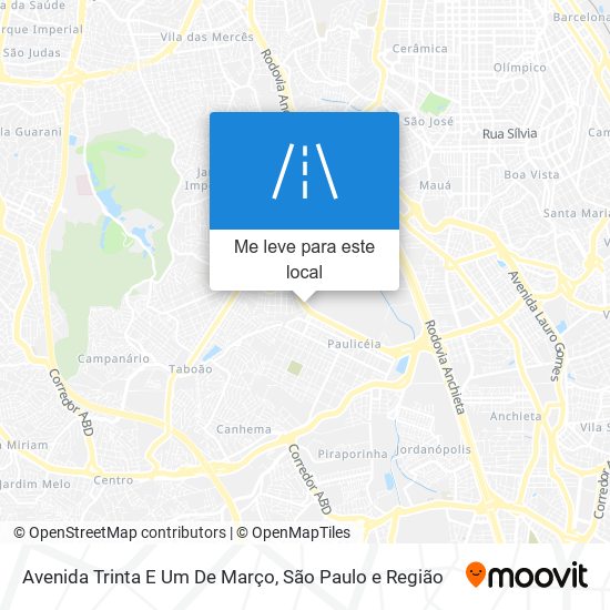 Avenida Trinta E Um De Março mapa