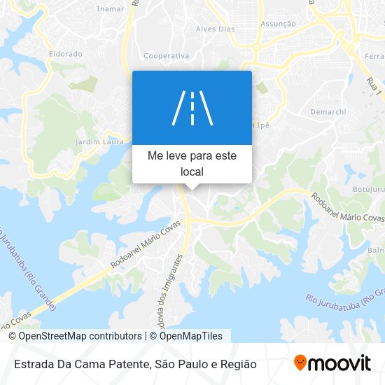 Estrada Da Cama Patente mapa