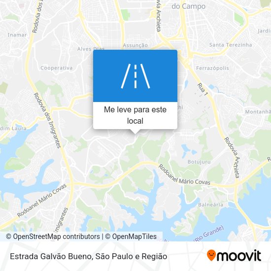Estrada Galvão Bueno mapa