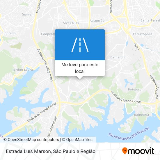 Estrada Luís Marson mapa