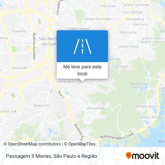 Passagem 3 Marias mapa