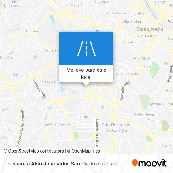 Passarela Aldo José Vidor mapa