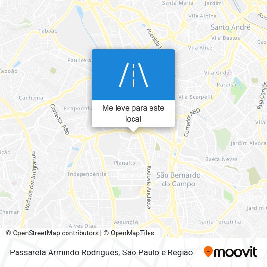 Passarela Armindo Rodrigues mapa