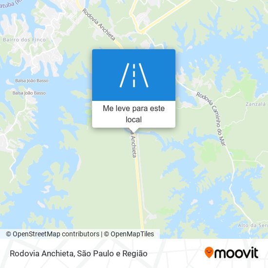 Rodovia Anchieta mapa