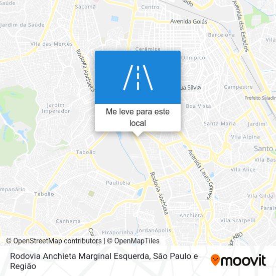Rodovia Anchieta Marginal Esquerda mapa