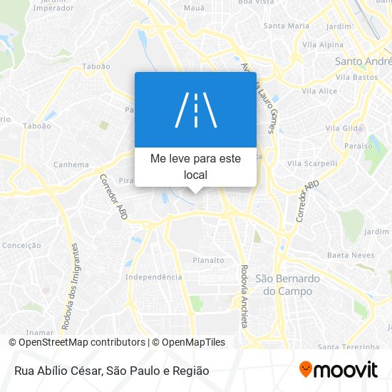 Rua Abílio César mapa