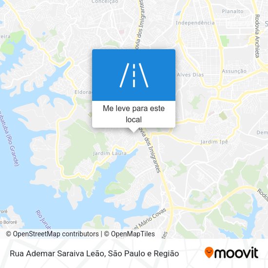 Rua Ademar Saraiva Leão mapa