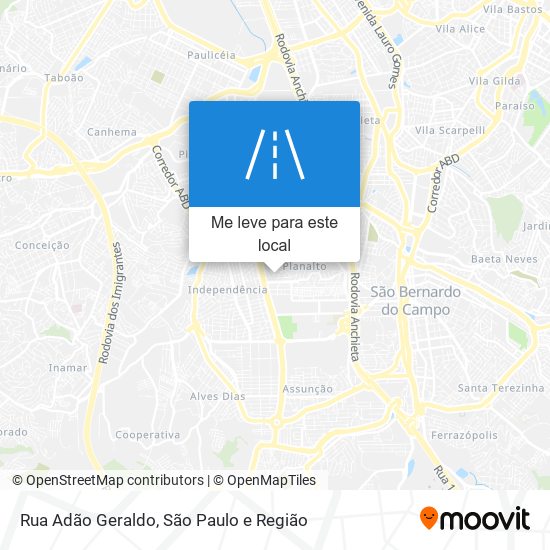 Rua Adão Geraldo mapa