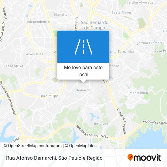 Rua Afonso Demarchi mapa