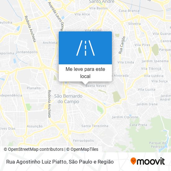 Rua Agostinho Luiz Piatto mapa