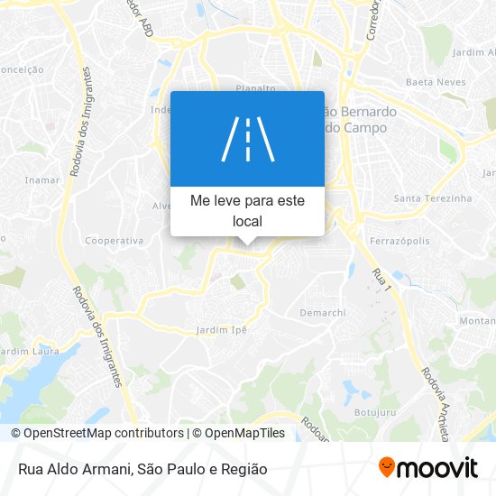 Rua Aldo Armani mapa