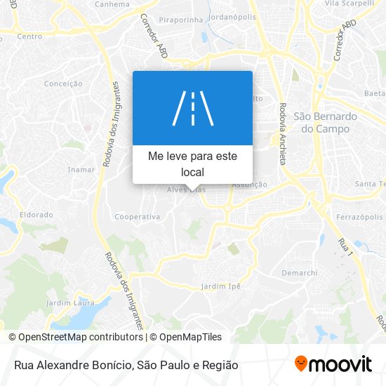 Rua Alexandre Bonício mapa