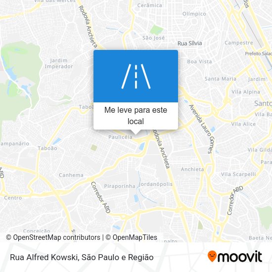 Rua Alfred Kowski mapa