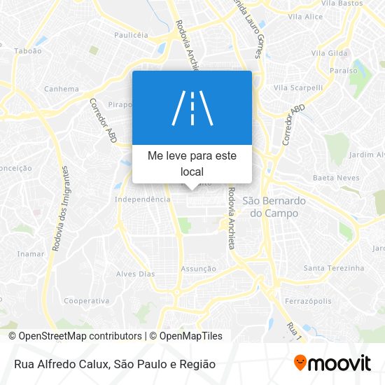 Rua Alfredo Calux mapa