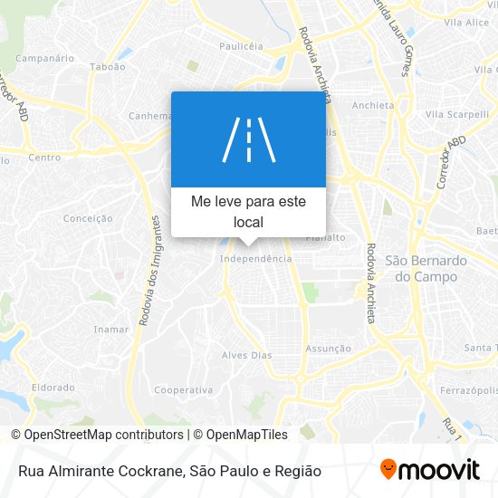 Rua Almirante Cockrane mapa