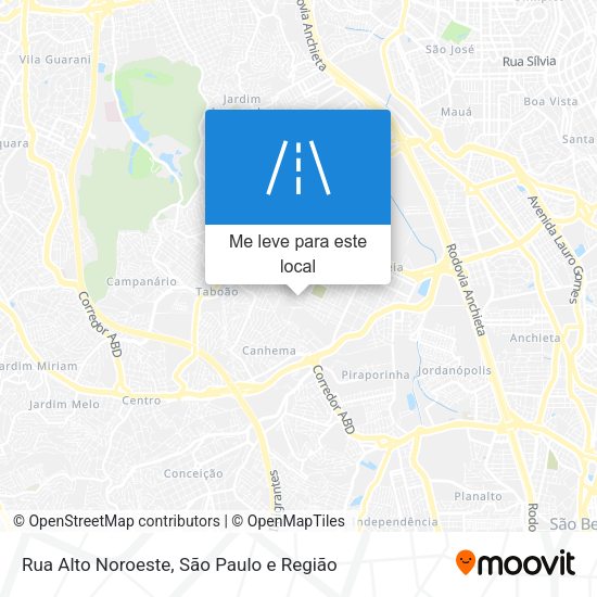 Rua Alto Noroeste mapa