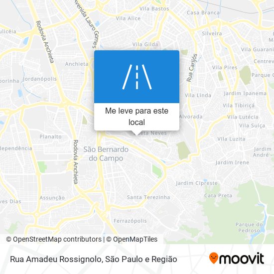 Rua Amadeu Rossignolo mapa